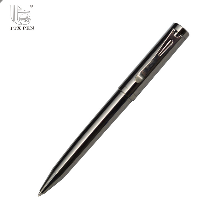 TTX Hot Selling Promotion Gun Black Metal Ballpoint Pen With Logo Engraved Pen