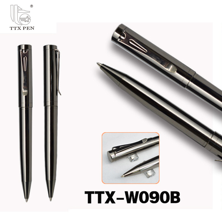 TTX Hot Selling Promotion Gun Black Metal Ballpoint Pen With Logo Engraved Pen