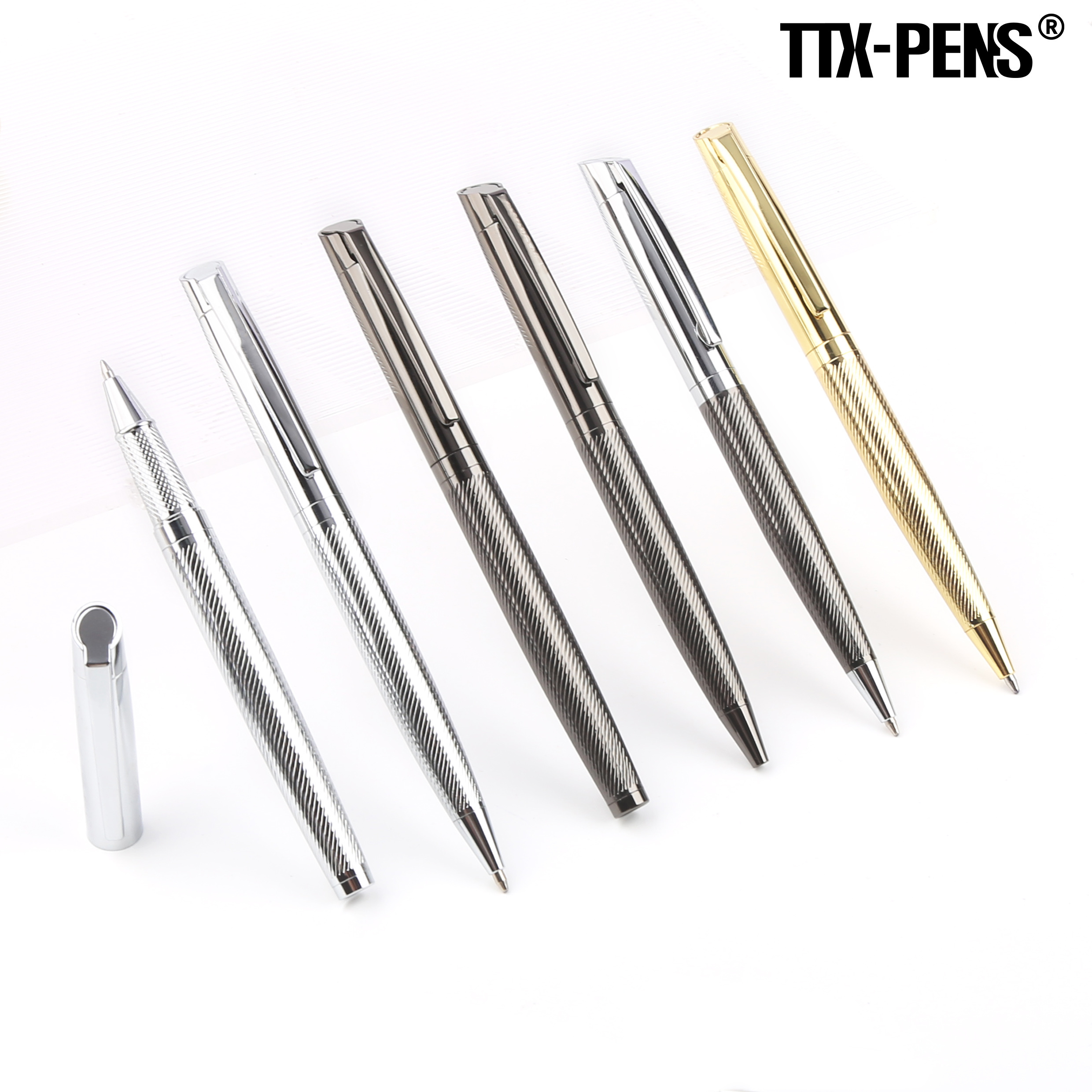 TTX Luxury Business Hotel VIP Gift Stainless Steel Metal Signature Parker Ink Premium Ballpoint Rollerball Pen With Custom Logo