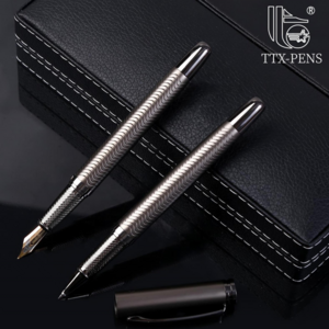 TTX Wholesale Luxury Business Cartridge Classic Black Metal Premium Parker Fountain Pen Gift Pen With Box