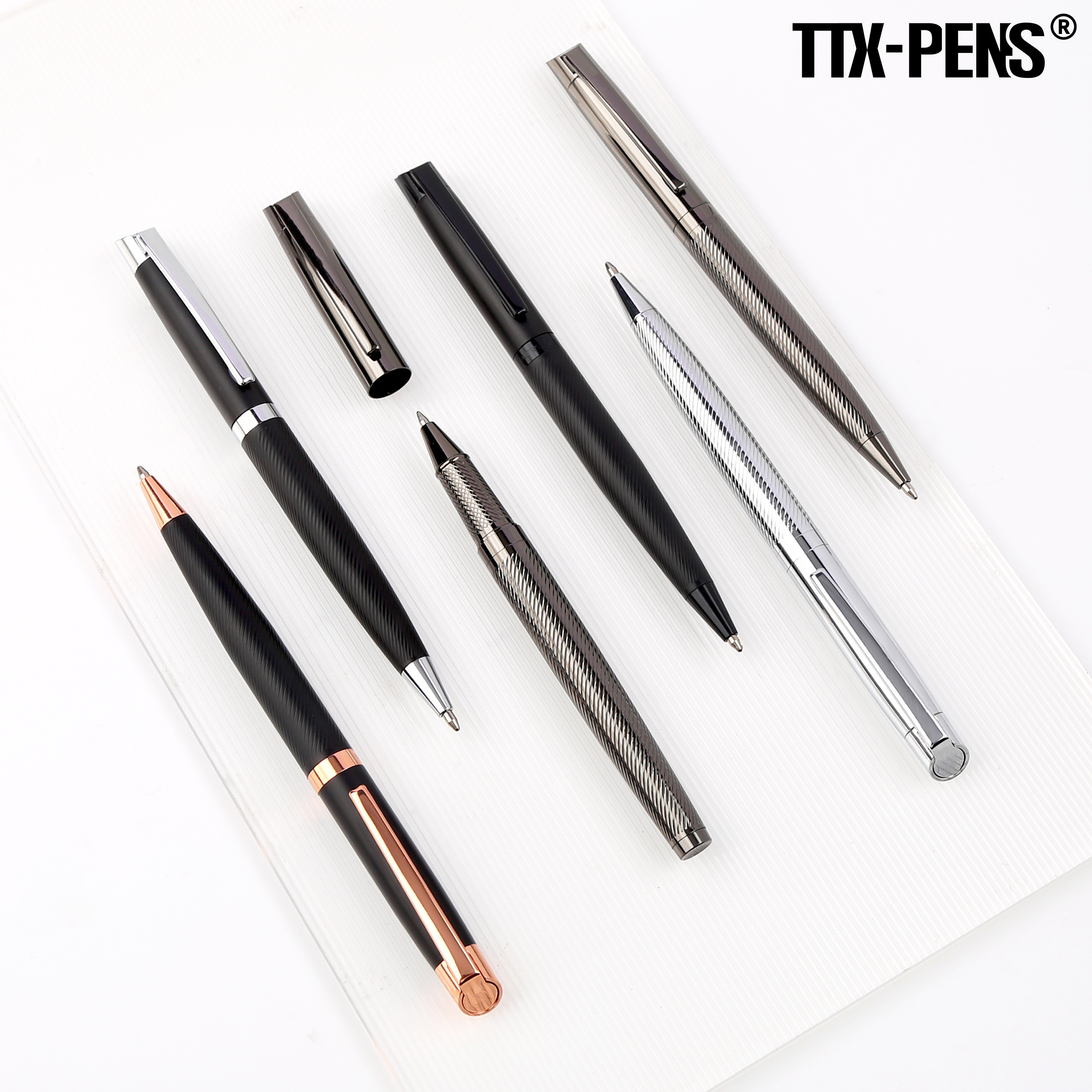 TTX Luxury Business Hotel VIP Gift Stainless Steel Metal Signature Parker Ink Premium Ballpoint Rollerball Pen With Custom Logo