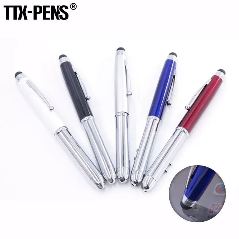 TTX 4 In 1 Stylus Pen High Sensitive Multi Function Red Led Pen Cheap Red Laser Pointer Pen