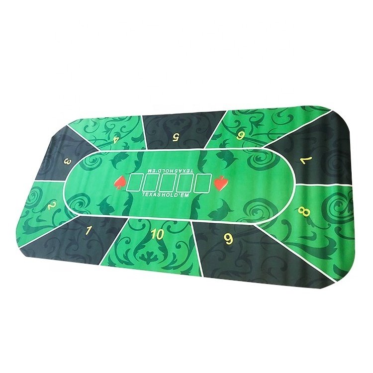 Custom anti slip Dye Sublimation Printing rubber poker table top mat