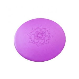 54" diameter extra thick 4mm Natural Rubber Round PU leather natural rubber non slip Yoga Mat round sports mat