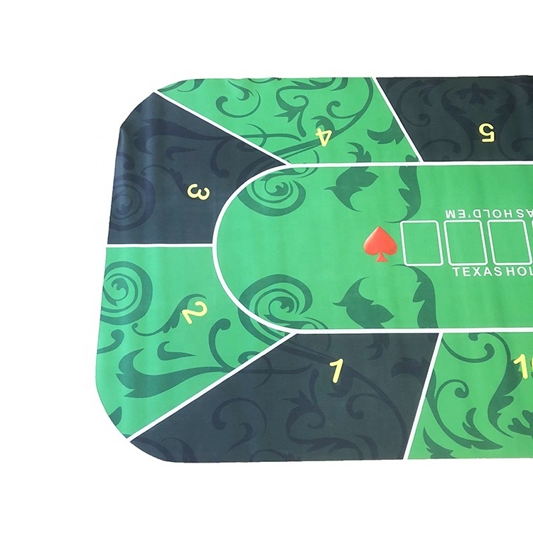 Custom anti slip Dye Sublimation Printing rubber poker table top mat