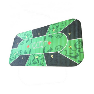 Custom anti slip Dye Sublimation Printing rubber poker table top mat