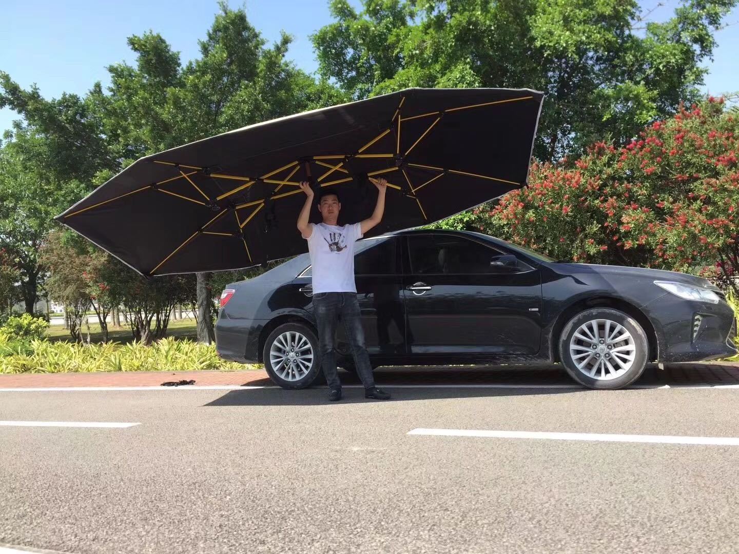 Factory wholesale 3.5m  Sunshade snow shade portable manual car covers shades umbrella