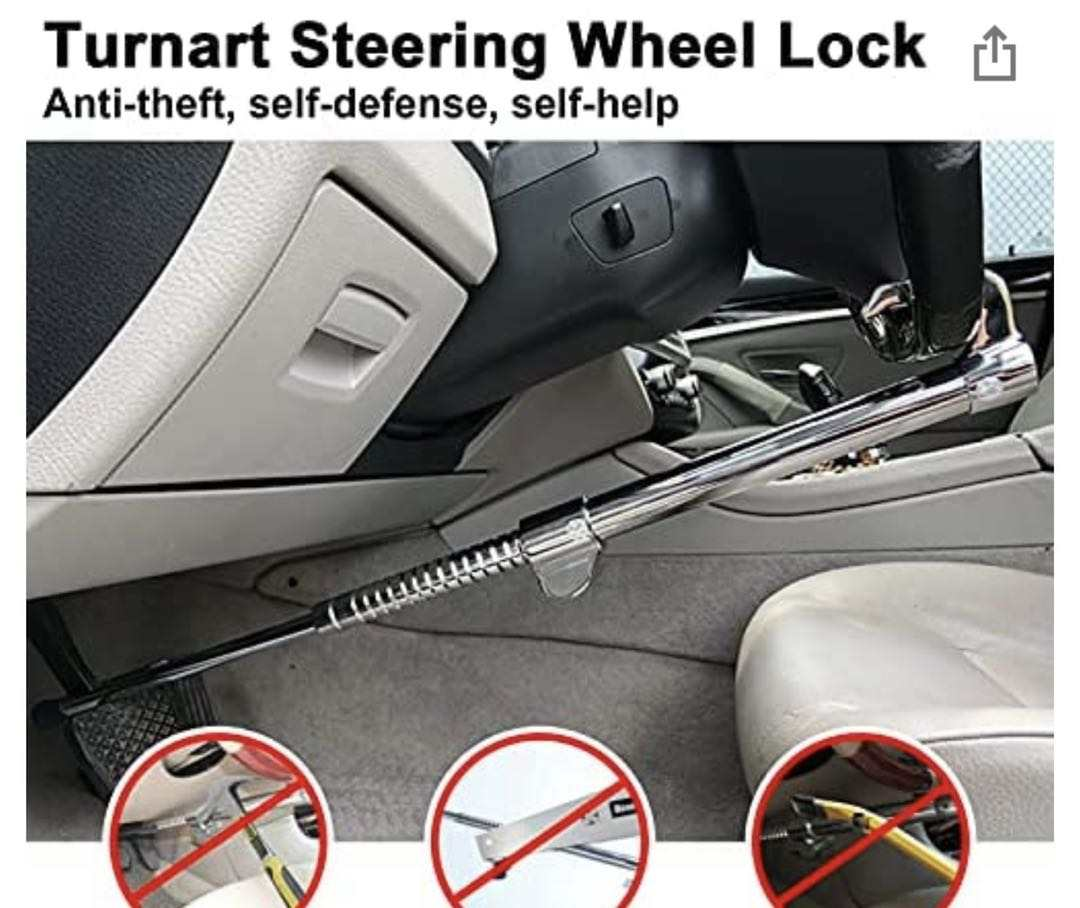 Keys Anti Theft Devices Vehicle Car Steering Wheel Lock Locks Steel Box Safety Security