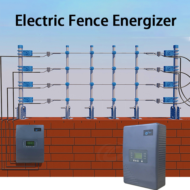 Electric fence Energizer High voltage pulse electric fence single defense area wire intrusion alarm system