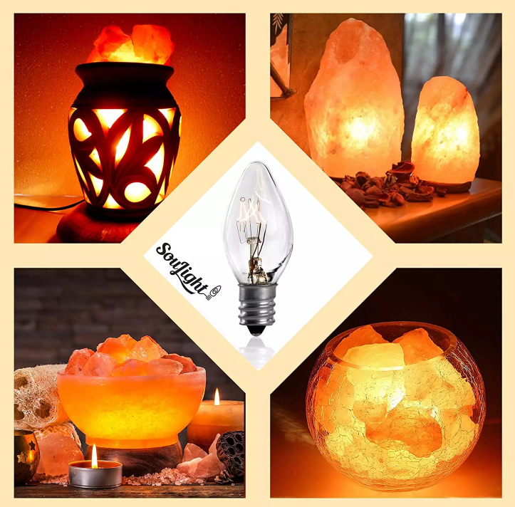 Lamp Bulb 15 Watt Light Bulbs for Himalayan Salt Lamps & Baskets E12  E14  Base Incandescent Bulbs 15 w for replacement