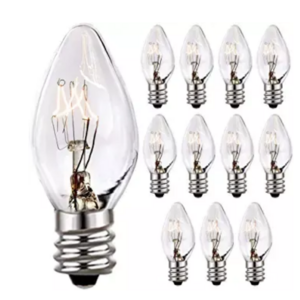 Lamp Bulb 15 Watt Light Bulbs for Himalayan Salt Lamps & Baskets E12  E14  Base Incandescent Bulbs 15 w for replacement