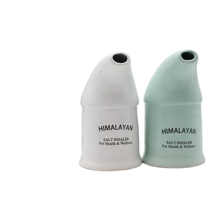 Salt Inhaler and Includes Pure Himalayan Pink salt scrub Himalayan salt inhaler white color