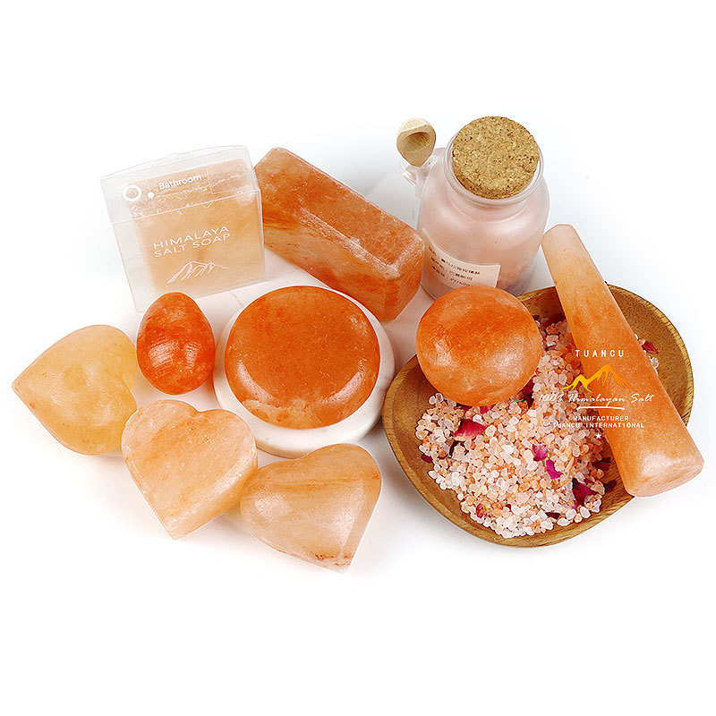 Wholesale  Salt foot Scrub Body Massage Pink Himalayan Salt Hot Energy Rock himalayan salt scrub