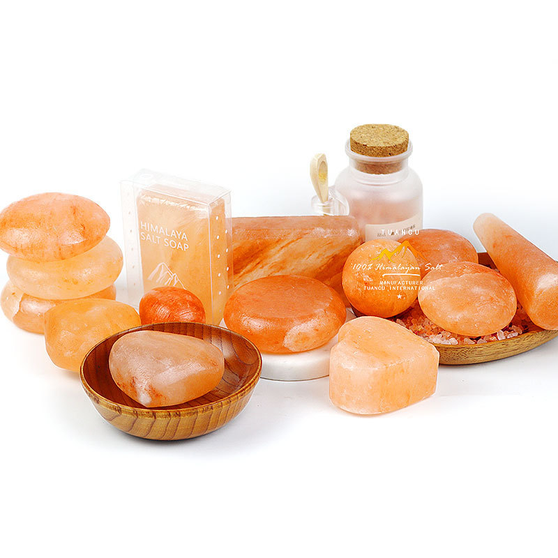 Wholesale Body Massage Kit Pink Himalayan Salt Hot Energy Rock Crystal Heated Warm Stone for Spa Therapy Relaxing Pain ReliefHo