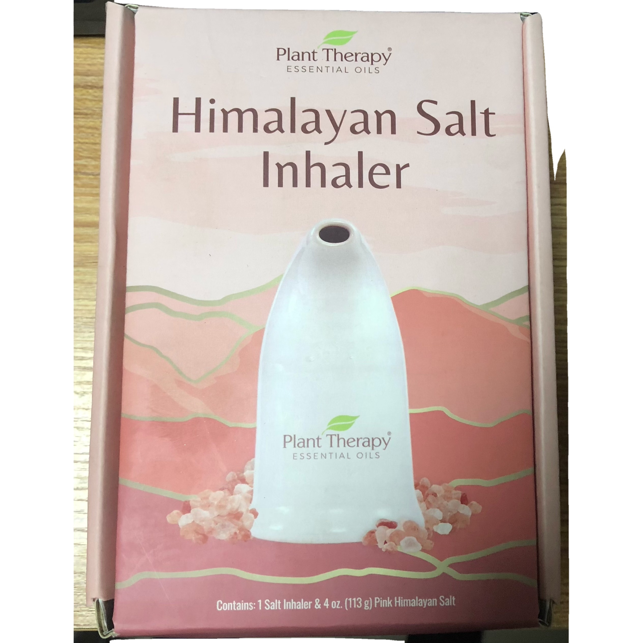 Salt Inhaler and Includes Pure Himalayan Pink salt scrub Himalayan salt inhaler white color