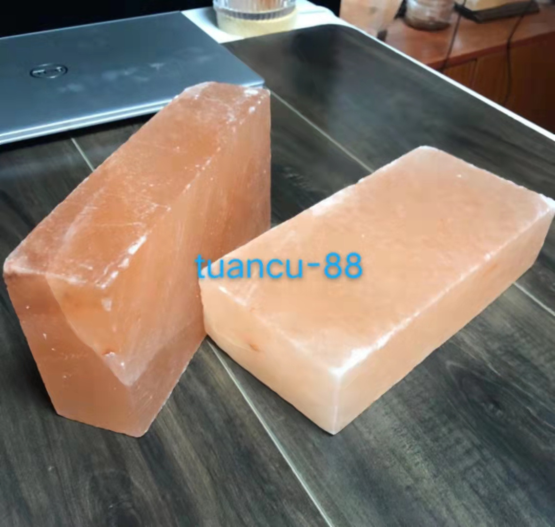 Himalayan Salt Hot Energy Rock Crystal Heated Warmer Stone Wholesale Salt Foot Scrub Body Massage Pink Adults Bar Foot Spa Oil