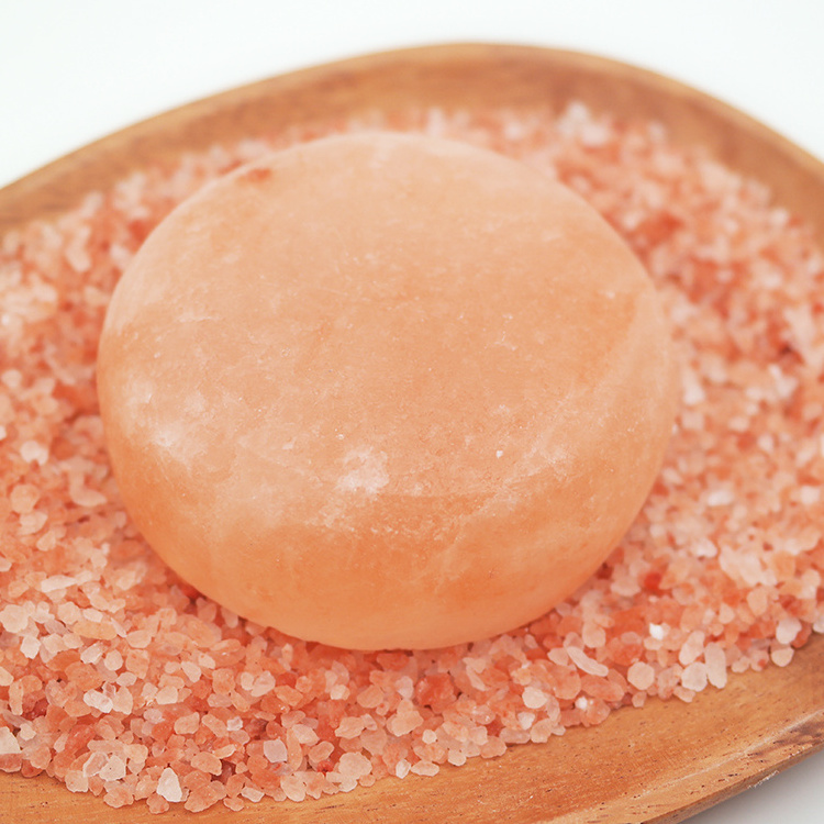 Wholesale Salt foot Scrub Body Massage Red Pink Himalayan Salt Hot Energy Rock Crystal Heated Warmer Stone for Spa