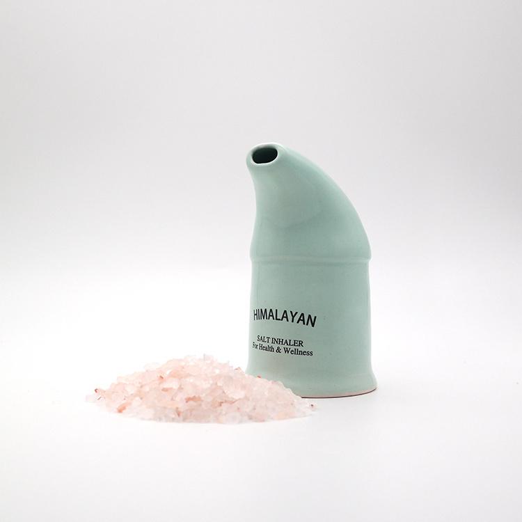 Himalayan salt inhaler Easy to Use Ceramic Salt Inhaler and Includes Pure Himalayan salt