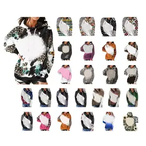 Usa Warehouse Wholesale Sublimation Hoodies 100% Polyester Adults Kids Faux Bleached Sweatshirt For Diy Sublimation Printing