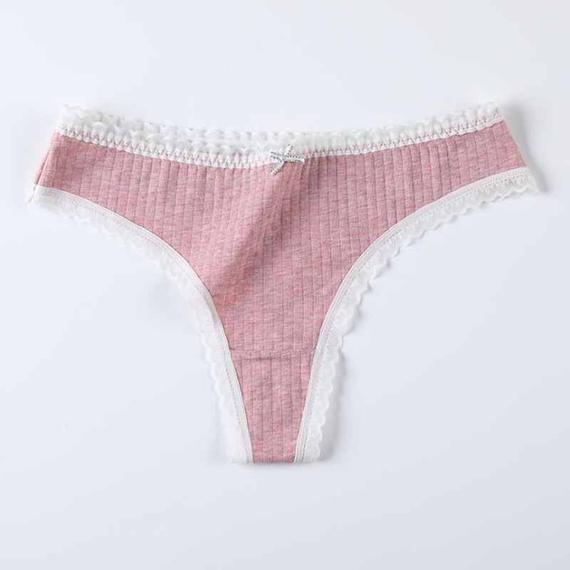 Hot Selling Panty Thongs, Women's Carousel Logo Cotton Thong Panty