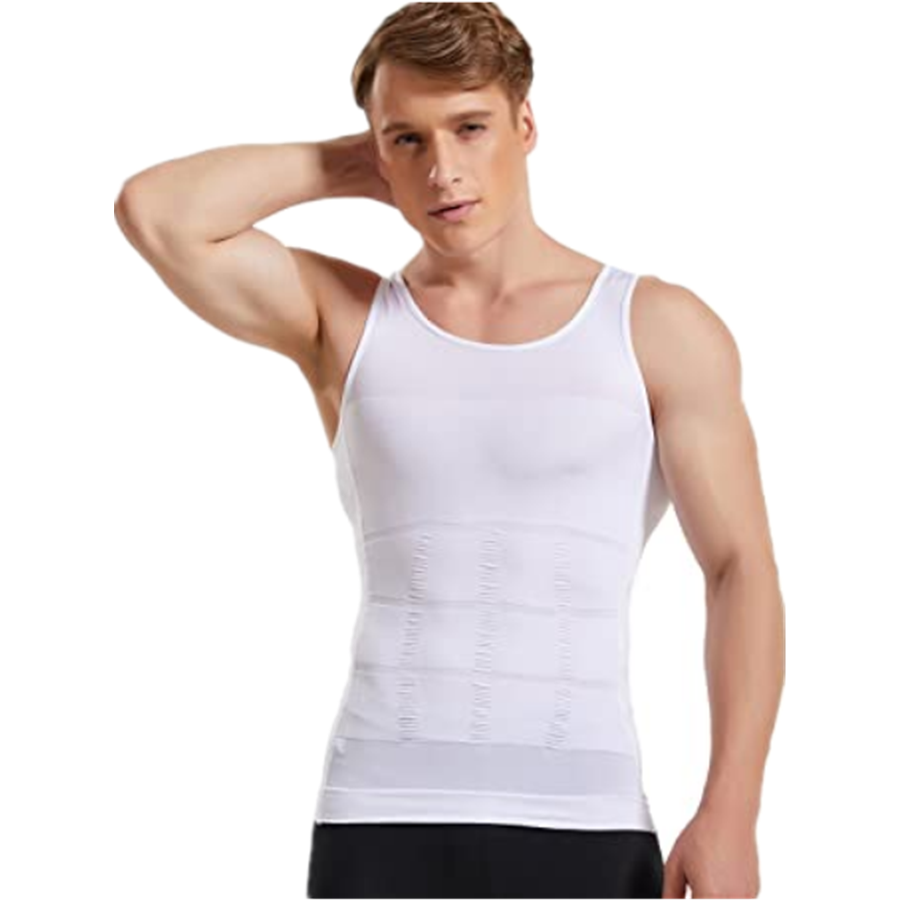 Wholesale Men Mesh Compression Abdomen Shirt Slim Men Body Slimming Tummy Control Shapewear Waist Girdle Shirt Tank Top Vest