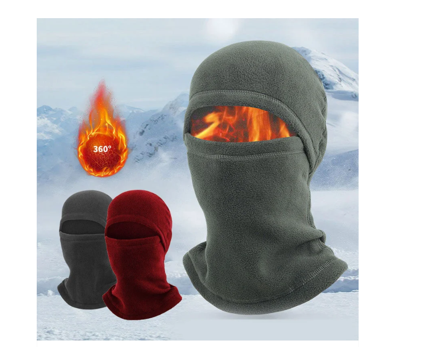 New Winter Outdoor Balaclavas Warm Fleece Cycling Hat Thermal Face Mask Beanies Caps Ski Cycling Headwear Neck Warmer