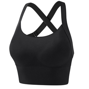 Low MOQ Customized Fitness Ladies Girls Running Gym Yoga Bra Tops Custom Logo Crane Exercise Workout Women Sports Bra