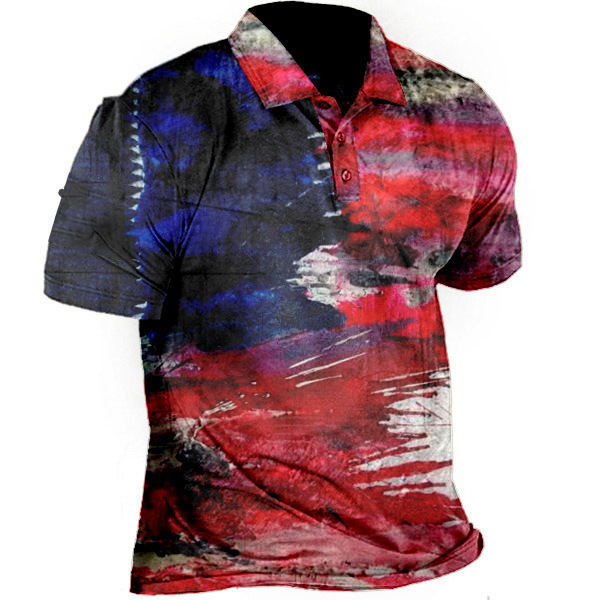 Customized Polyester 3D  Polo Printed Logo Men T Shirts Short Sleeve Commemorative Polo Shirt High Quality Polo Cotton T-shirt