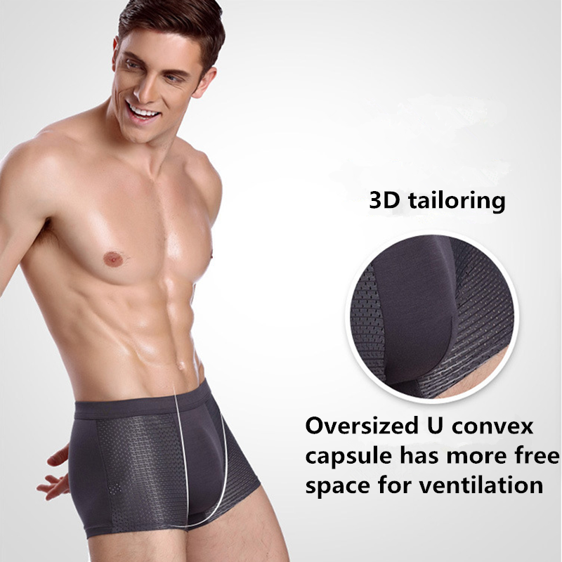 2023 New Arrival Mens Underwear boxer briefs Soft Comfortable Bamboo Viscose Underwear Trunks