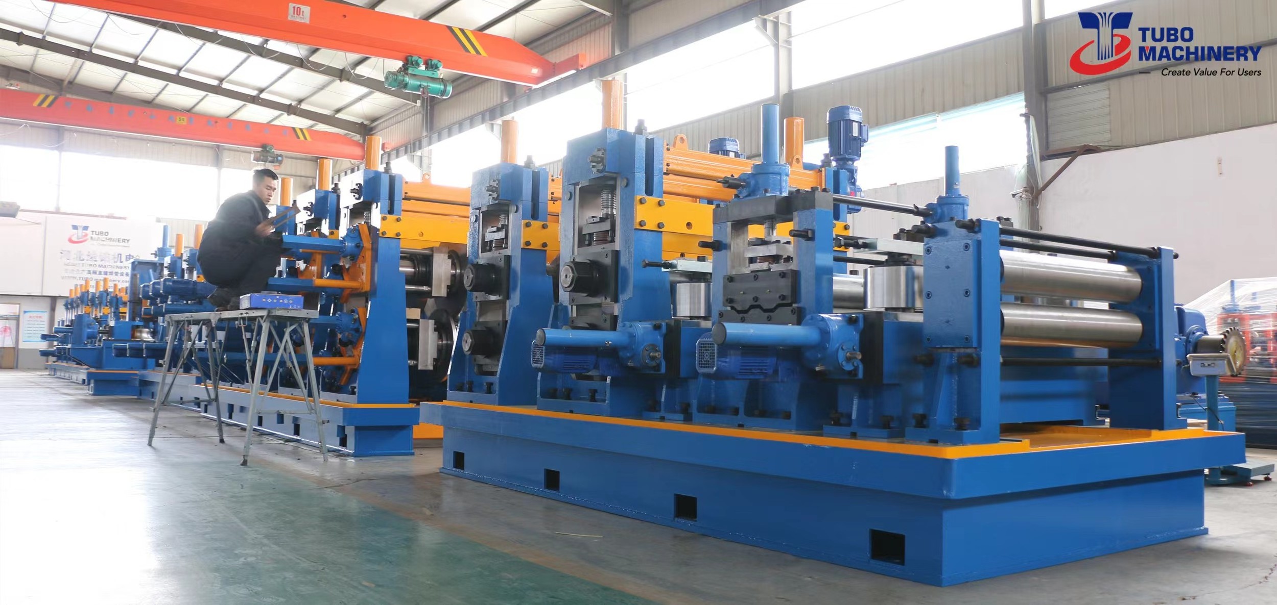 Automatic Steel Pipe Mill Machine ERW Tube Mill Line