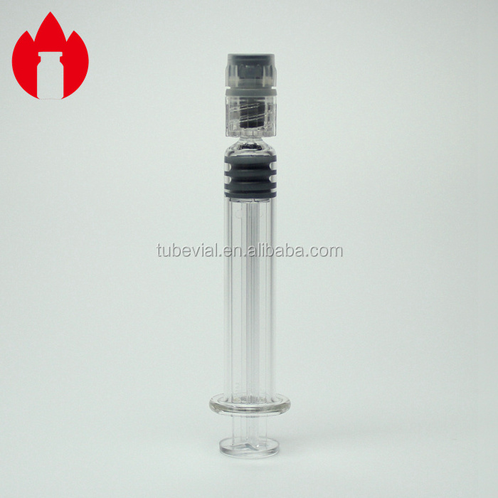 2.25ml Prefilled Glass Syringe Pharmaceutical Lure Lock Glass Cartridge