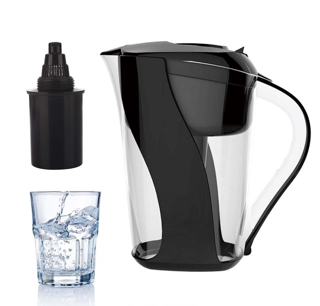 Alkaline Water Filter Pitcher 10 Cup Large Water Ionizer Jug (BPA Free) with digital timer