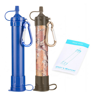 Survival Personal Water Filter Straw 0.01 Micron UF Membrane Filtration Outdoor 4500 Liters Portable Water Purifier