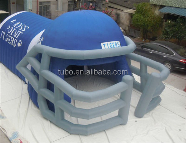 giant inflatable sports team inflatable football helmet and tunnel