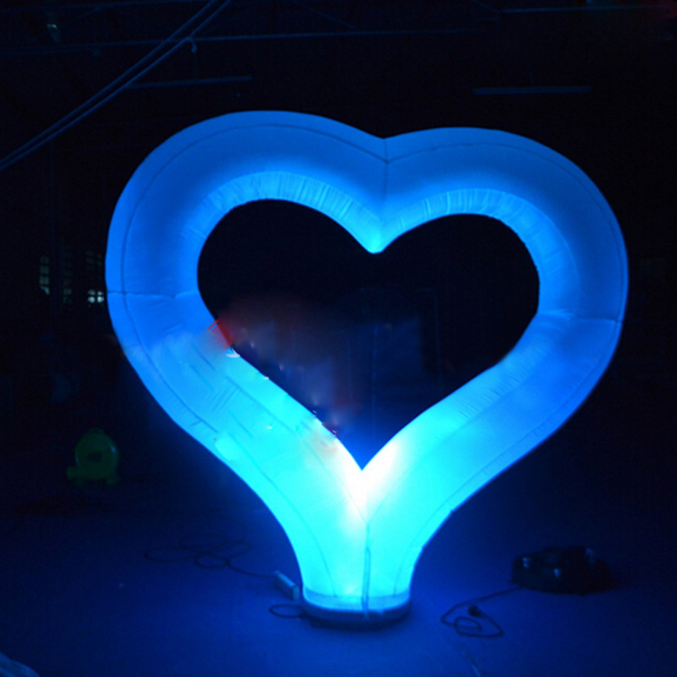 Changing Led custom inflatable led letter words love for wedding/advertising giant inflatable heart for Wedding party Decoration