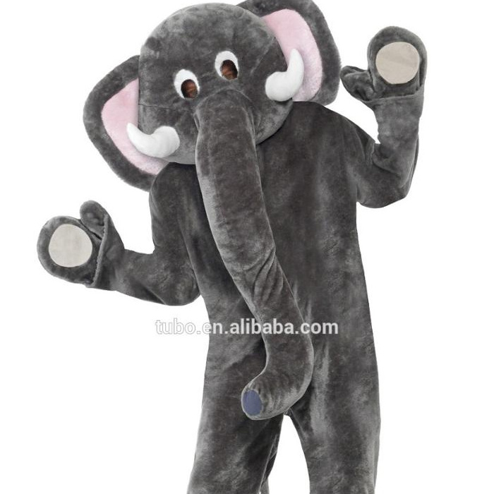 Attractive unisex good plush, cartoon elephant plush costume