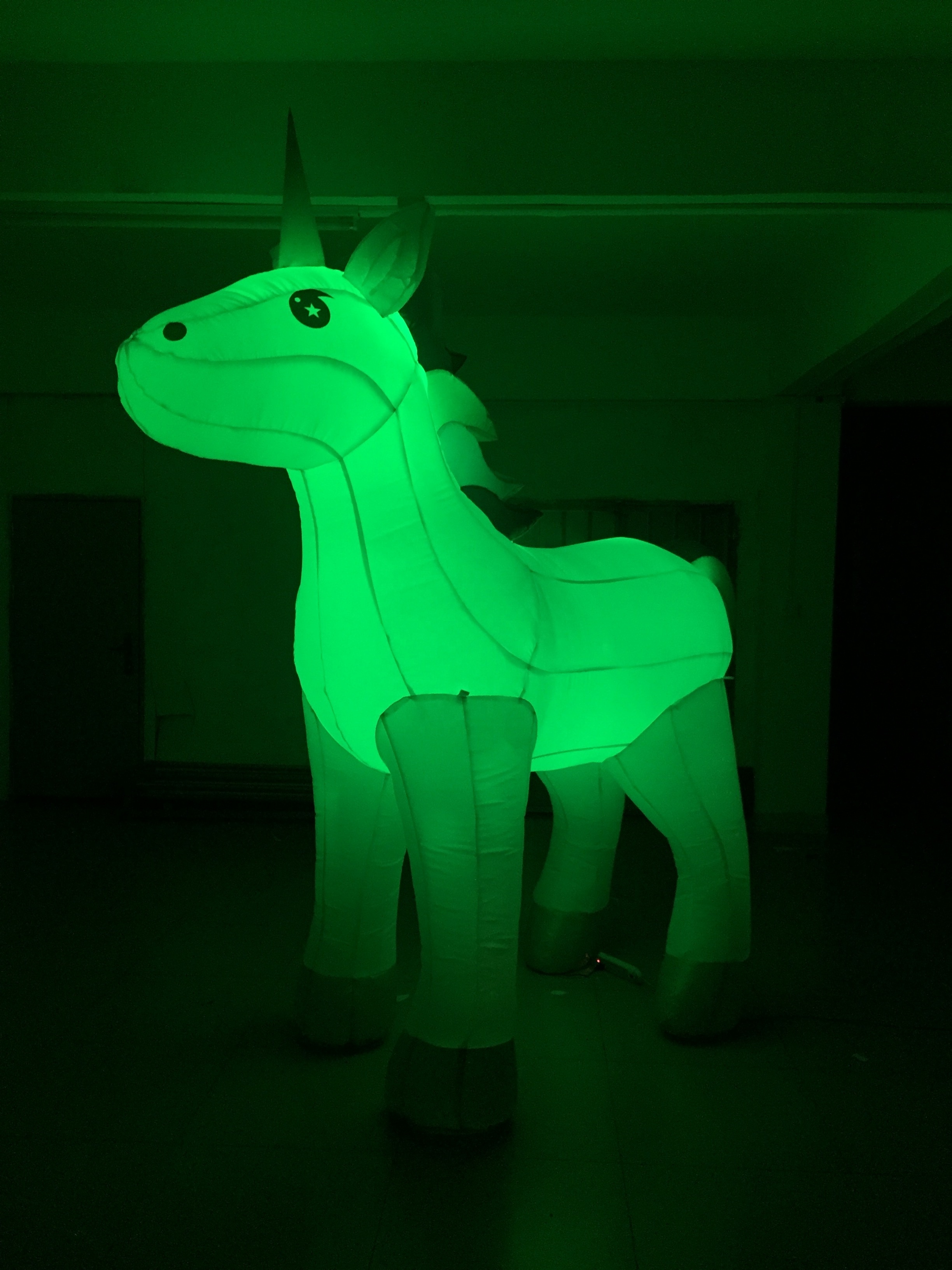 wholesale Custom summer inflatable decorations advertising led lighting giant inflatable art white horse for sale