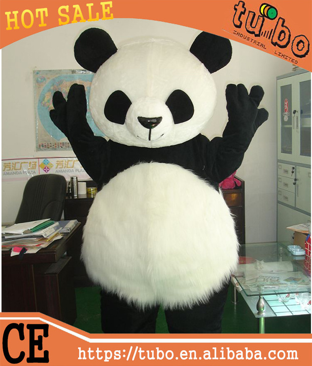 2015 hot sale cheap Customize adult plush kungfu panda cartoon costume for promotion made in china