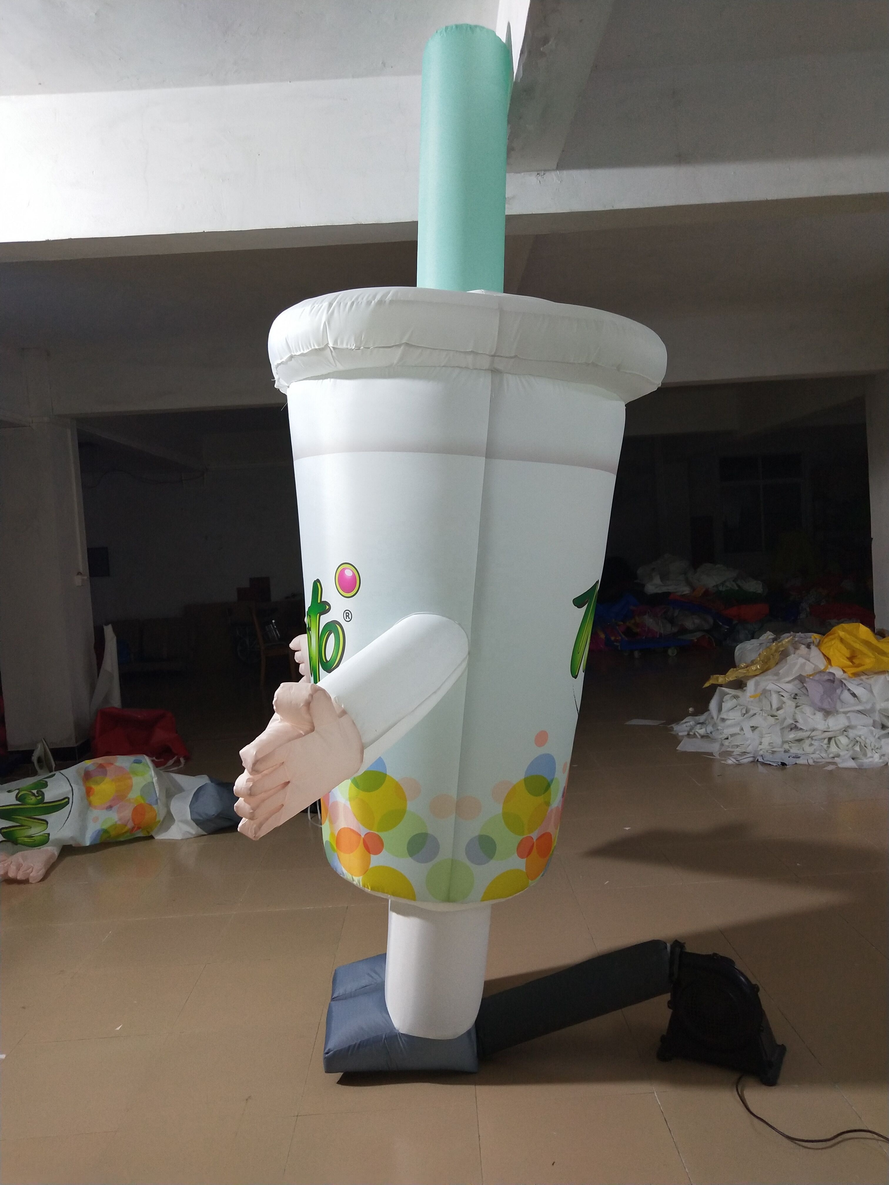 wholesale price hot sale customized 2mH inflatable advertising cup walking costume/inflatable bottle costume