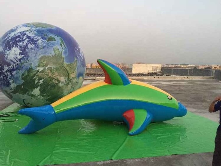 custom advertising air blow giant inflatable fish led light