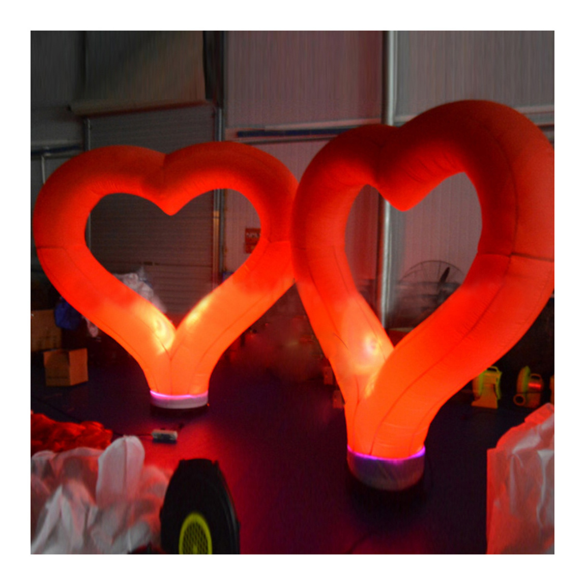 Changing Led custom inflatable led letter words love for wedding/advertising giant inflatable heart for Wedding party Decoration