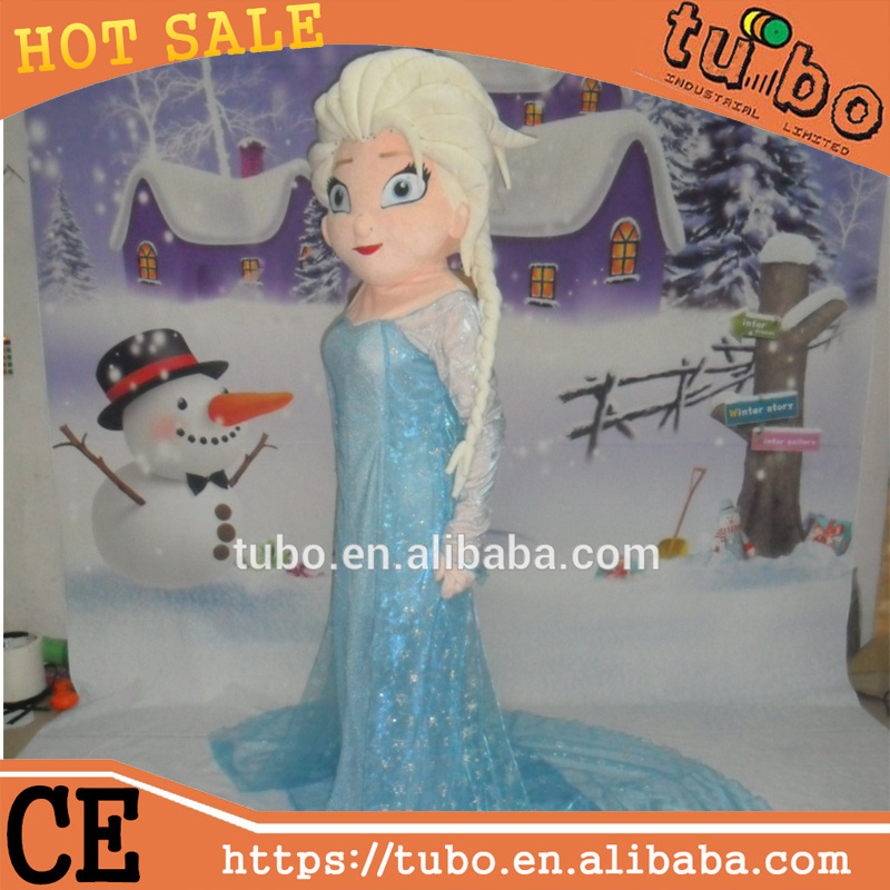 hot sale plush princess cosplay walking cartoon mascot costumes for performance costume