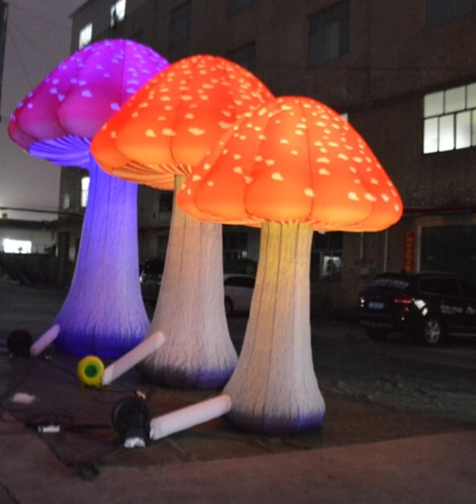 Decoration giant inflatable LED light mushroom for advertising event