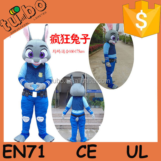 hot sale plush Zootopia nick fox walking mascot costume for party costume