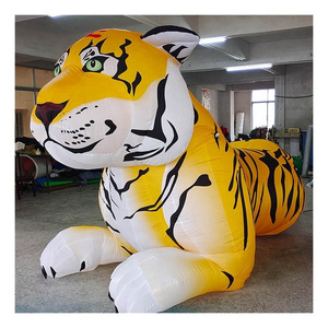 wholesale Custom advertising 	blow up inflatable tiger/giant inflatable printing tiger model animal