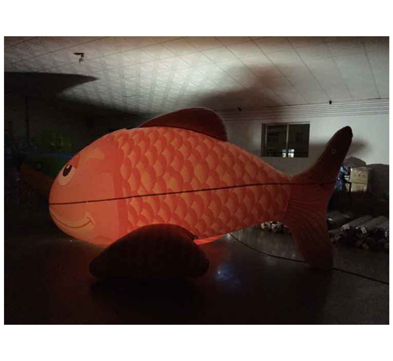 custom advertising air blow giant inflatable fish led light