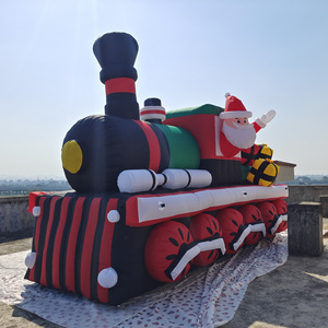 giant yard decorations christmas santa fire truck inflatable/giant inflatable monster truck