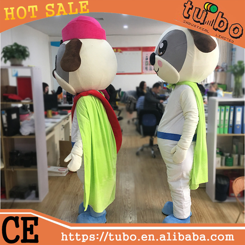 2015 hot sale cheap popular plush dog cartoon character mascot costumes / dog costume for adults for promotion