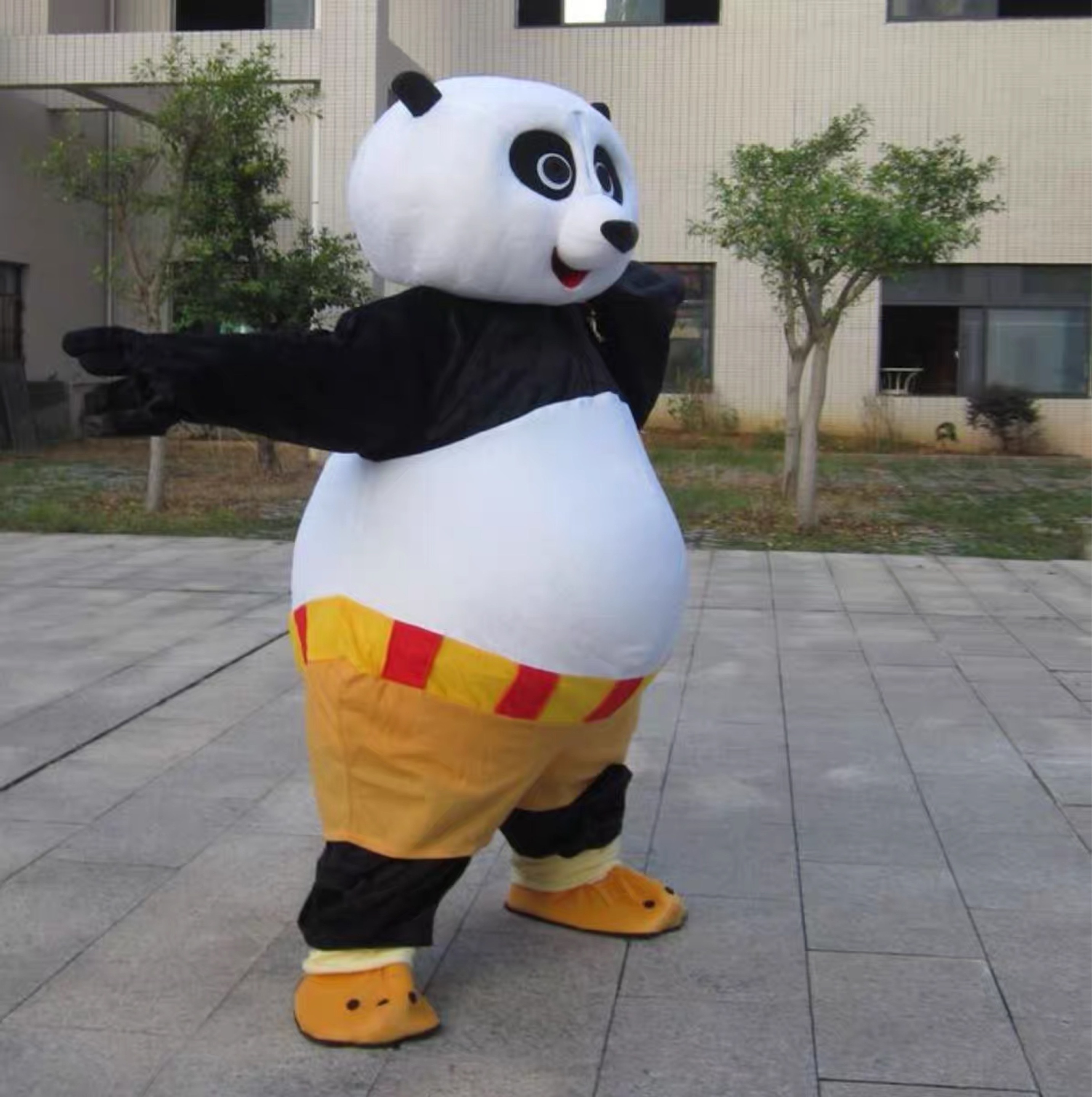 hot sale cheap adult plush kungfu panda cartoon costume / plush panda mascot Character Costume for promotion