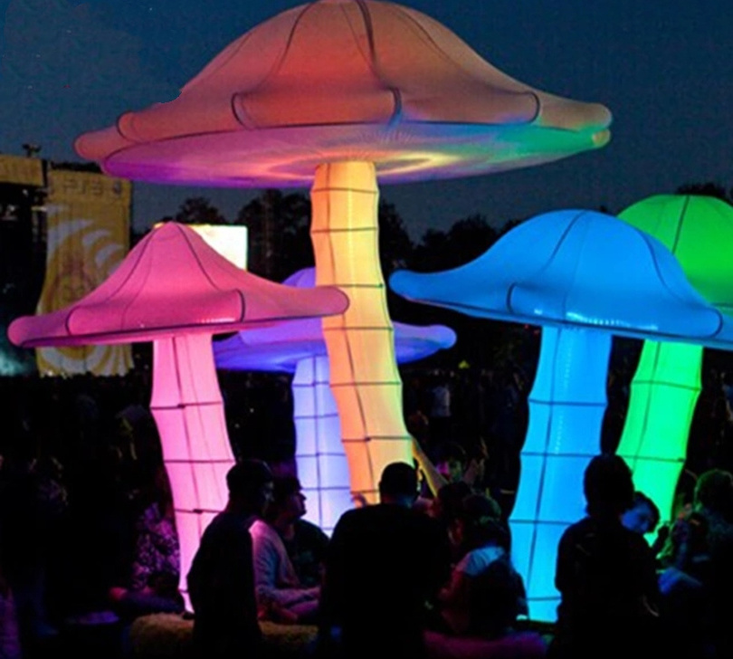 Decoration giant inflatable LED light mushroom for advertising event